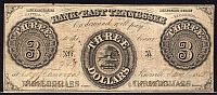 Chattanooga, TN, 1855 $3 Bank of East Tennessee (Knoxville), 799